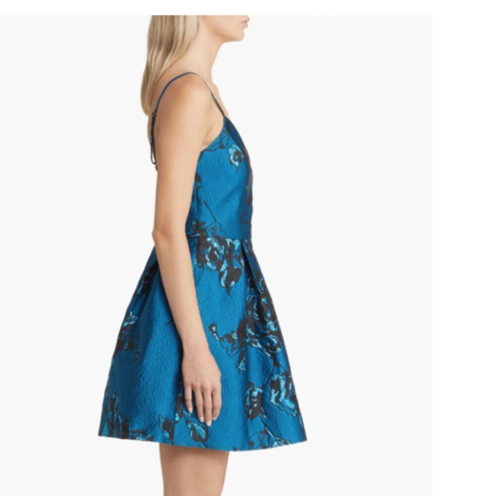 LulusâPretty Poised Metallic Floral Brocade Skater Minidress â Size XL - NWT - Picture 5 of 6